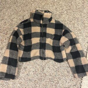 Plaid Zip-Up Jacket